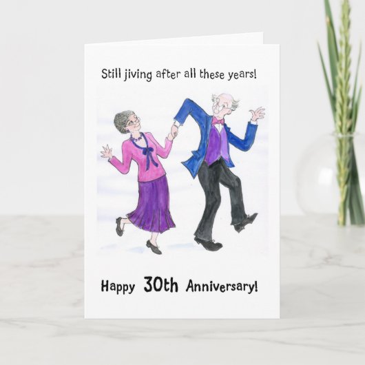 30e verjaardag wenskaart kaart (Voorkant)