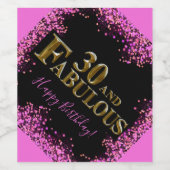 30e verjaardag wijn etiket (Enkel label)