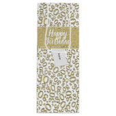 30e Verjaardag Willekeurig Cijfer Patroon Goud/Wit Wijn Cadeautas (Voorkant)