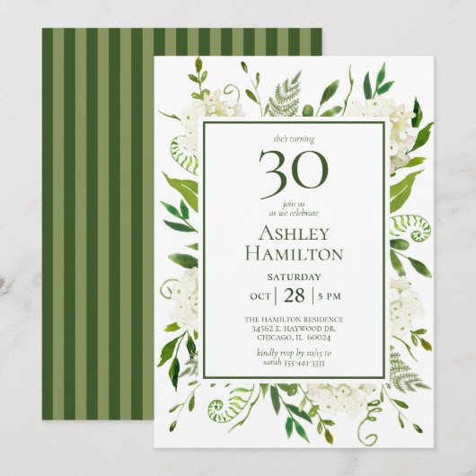 30e verjaardag Witte brandkranen Kaart (Voorkant / Achterkant)