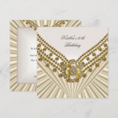 30e verjaardag Witte Cream Diamond Kaart (Voorkant / Achterkant)