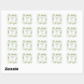 30e Verjaardag Witte Hydrangea Dank Je Vierkante Sticker (Vel)