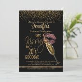 30e verjaardag Ze zoent haar 20's Goodbye -Roos Kaart (Staand voorkant)
