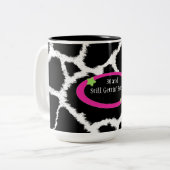 30e Verjaardag Zebra Patroon Tweekleurige Koffiemok (Voorkant links)