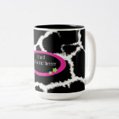 30e Verjaardag Zebra Patroon Tweekleurige Koffiemok (Voorkant rechts)