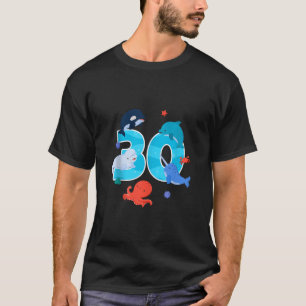30e verjaardag Zee Fish Aquarium thema 30 jaar oud T-shirt