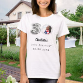 30e verjaardag zilveren foto t-shirt