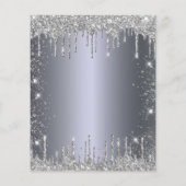 30e verjaardag zilveren glitter budgetuitnodiging flyer (Achterkant)