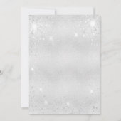 30e verjaardag zilveren roos goud glitter glamoure kaart (Achterkant)