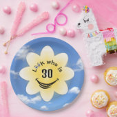 30e verjaardag Zomerzon en wolken Papieren Bordje (Feest)