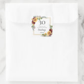 30e verjaardag Zonnebloemen Hartelijk dank Vierkante Sticker (Tas)