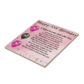 30e verjaardag - zuster in rechtsgedicht tegeltje (Zijkant)