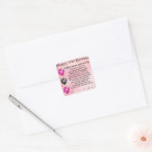 30e verjaardag - zuster in rechtsgedicht vierkante sticker (Envelop)