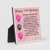 30e verjaardag Zuster Poem Plaque Fotoplaat (Voorkant)