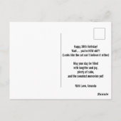 30e verjaardag Zwart en wit kat humor Cute Fun Briefkaart (Achterkant)