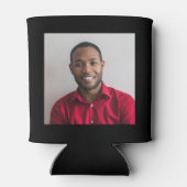 30e Verjaardag Zwart Goud Foto Sjabloon Blikjeskoeler (Achterkant)