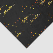 30e verjaardag zwart goud hallo 30 typografie tissuepapier (Detail)