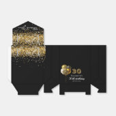 30e verjaardag zwart goud luipaard print dank u bedankdoosjes (Uitgevouwen)