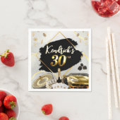 30e verjaardag zwart-goudcasino, luxe auto servet (Insitu)