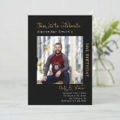 30e verjaardag zwart kaart (Staand voorkant)