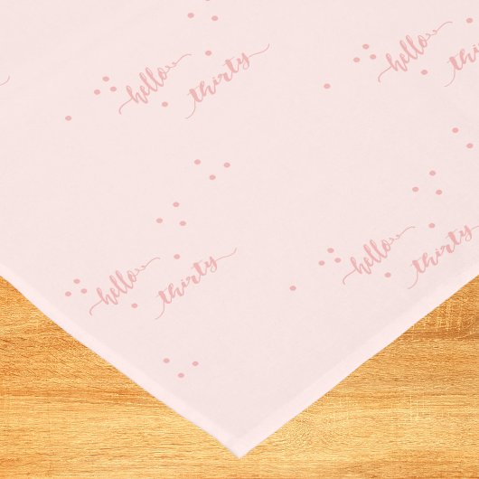 30e verjaardag zwart roze hallo dertig jaar korte tafelloper