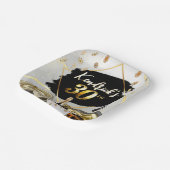 30e verjaardag zwart-wit en goudcasino, Luxe auto  Papieren Bordje (Gebogen)