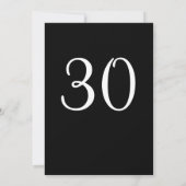 30e verjaardag zwart-wit kaart (Achterkant)
