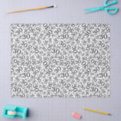 30e verjaardag zwart/wit kleurenpatroon tissuepapier (Craft)