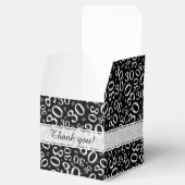 30e verjaardag zwart/wit Random Number Pattern Bedankdoosjes (Geopend)