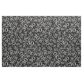 30e verjaardag zwart/wit Random Number Pattern Stof (Fat Quarter)