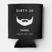 30e verjaardag zwart witte baard mannen leuk blikjeskoeler (Voorkant)