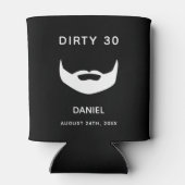 30e verjaardag zwart witte baard mannen leuk blikjeskoeler (Achterkant)