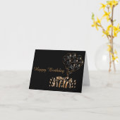 30e verjaardag zwarte ballonnen | DIY-woorden Kaart (Gele Bloem)