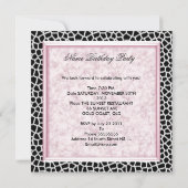 30e verjaardag Zwarte Giraffe Roze Floral Bow Kaart (Achterkant)