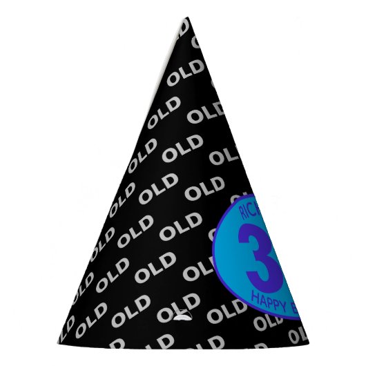 30e verjaardag zwarte grappige OUDE 30e verjaardag Feesthoedjes (Links)
