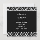 30e verjaardag zwarte streep zilver kaart (Achterkant)