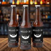30e verjaardag zwarte witte baard man man leuk bier etiket