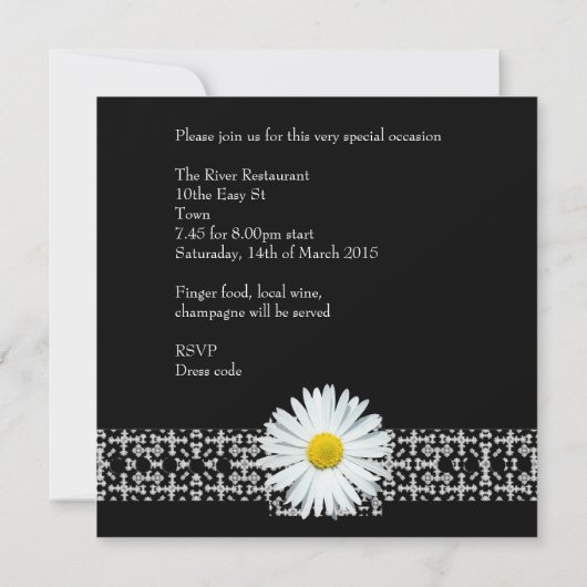 30e verjaardag zwarte witte ventilator geel kaart (Achterkant)