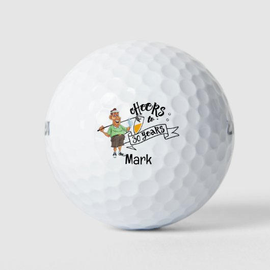30e verjaardagscadeau voor golfer golfballen (Voorkant)