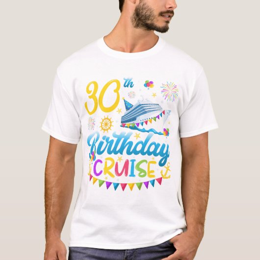 30e verjaardagscruise B-Day Party Mannen T-shirt (Voorkant)