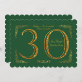 30e, Verjaardagsfeest 30e, grote Gatsby, GROEN & g Kaart (Voorkant / Achterkant)