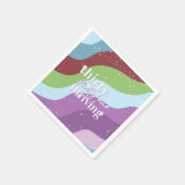 30e verjaardagsfeest dertig flirten en bloeien servet (Hoek)