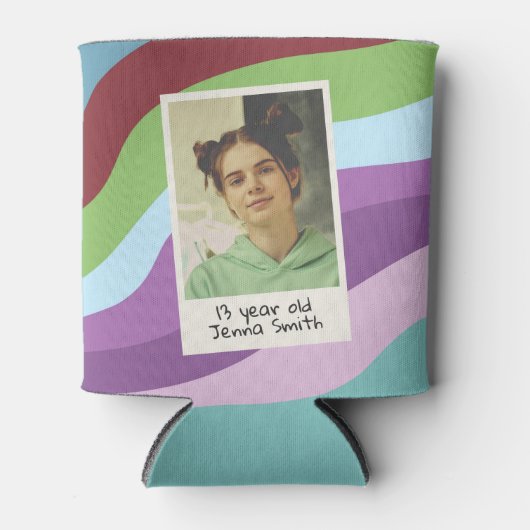 30e verjaardagsfeest dertig flirterig en bloeiende blikjeskoeler (Voorkant)