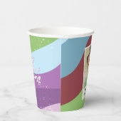 30e verjaardagsfeest dertig flirterig en bloeiende papieren bekers (Rechts)