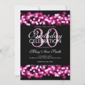 30e Verjaardagsfeest Faux Pink Hollywood Glam Kaart (Voorkant)