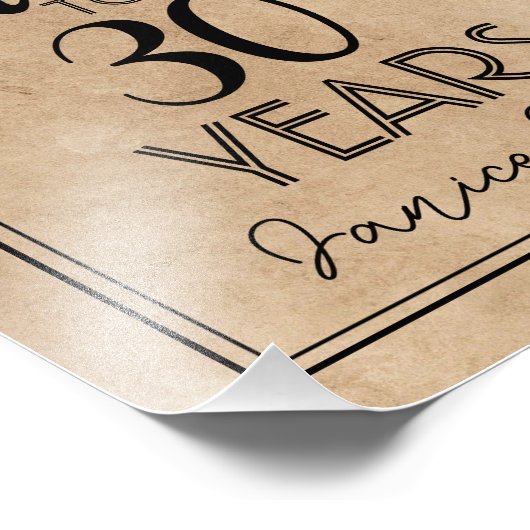 30e verjaardagsfeest foto afdruk (Hoek)