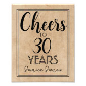 30e verjaardagsfeest foto afdruk (Voorkant)