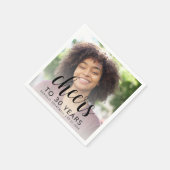 30e verjaardagsfeest Foto Black Script Cheers Servet (Hoek)