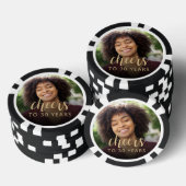 30e Verjaardagsfeest Foto Proost Poker Chips (Opstapeling)