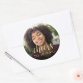 30e Verjaardagsfeest Foto Proost Ronde Sticker (Envelop)